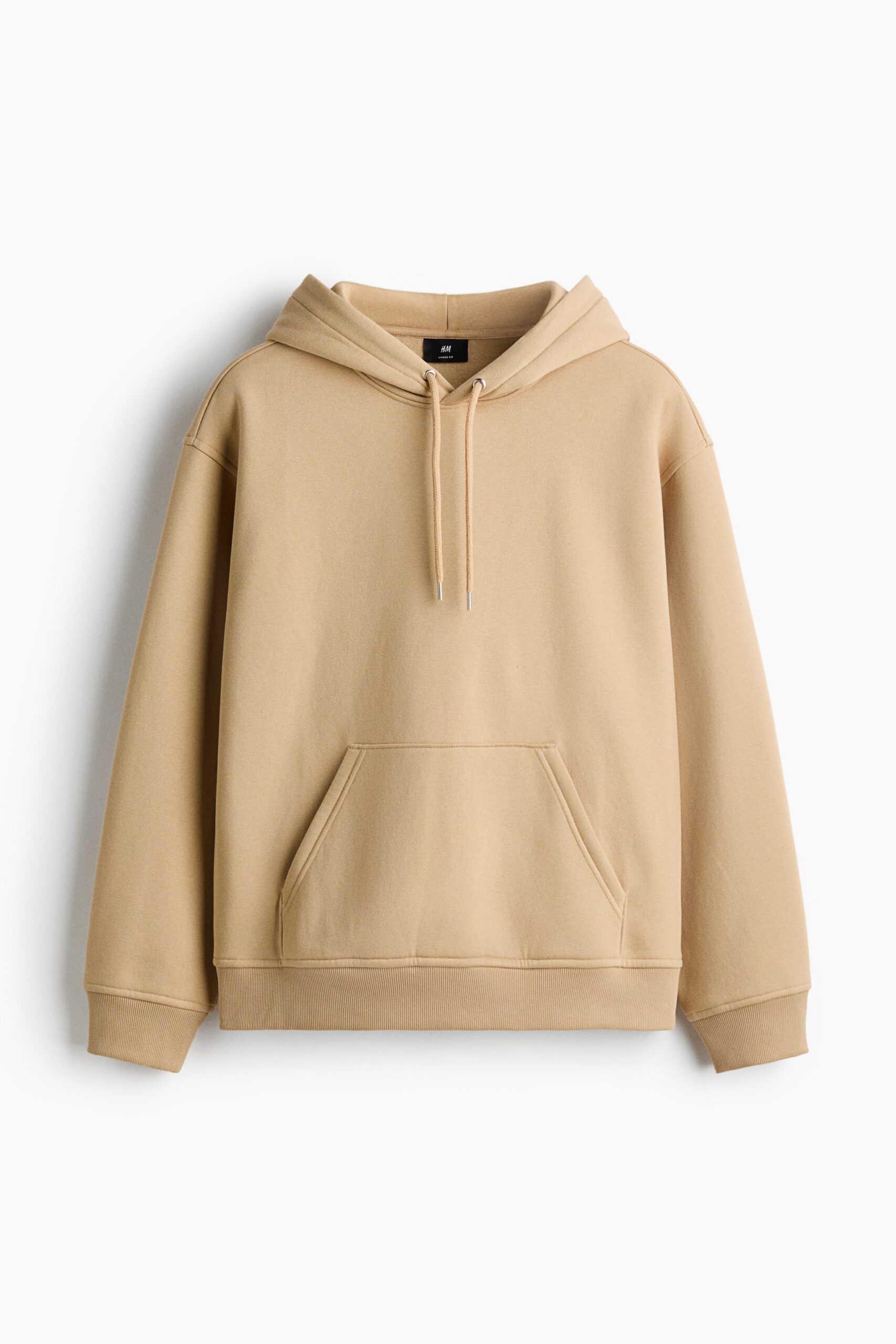 Bluza z kapturem Loose Fit beżowa - obrazek 2